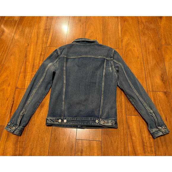 Women's Sunset + Spring Blue Patchwork Jean Jacket S - Picture 3 of 5